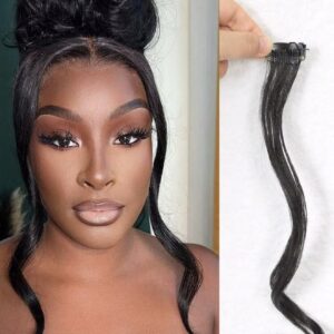 1 piece Clips de frange artificielle : 14 pouces